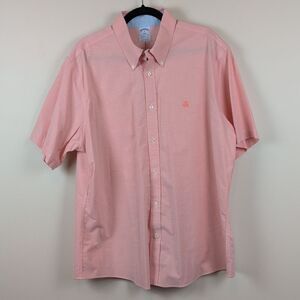Brooks Brothers Men's Regent Fit Non-Iron Stretch Button Down Shirt Size XL.
